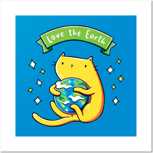 Love the Earth Cat Posters and Art